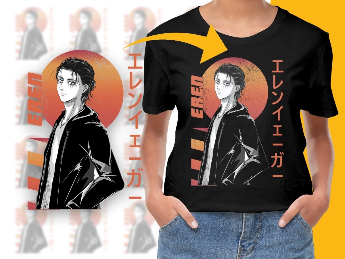 PNG Digital Download Eren Yeager Anime Character - Teepew