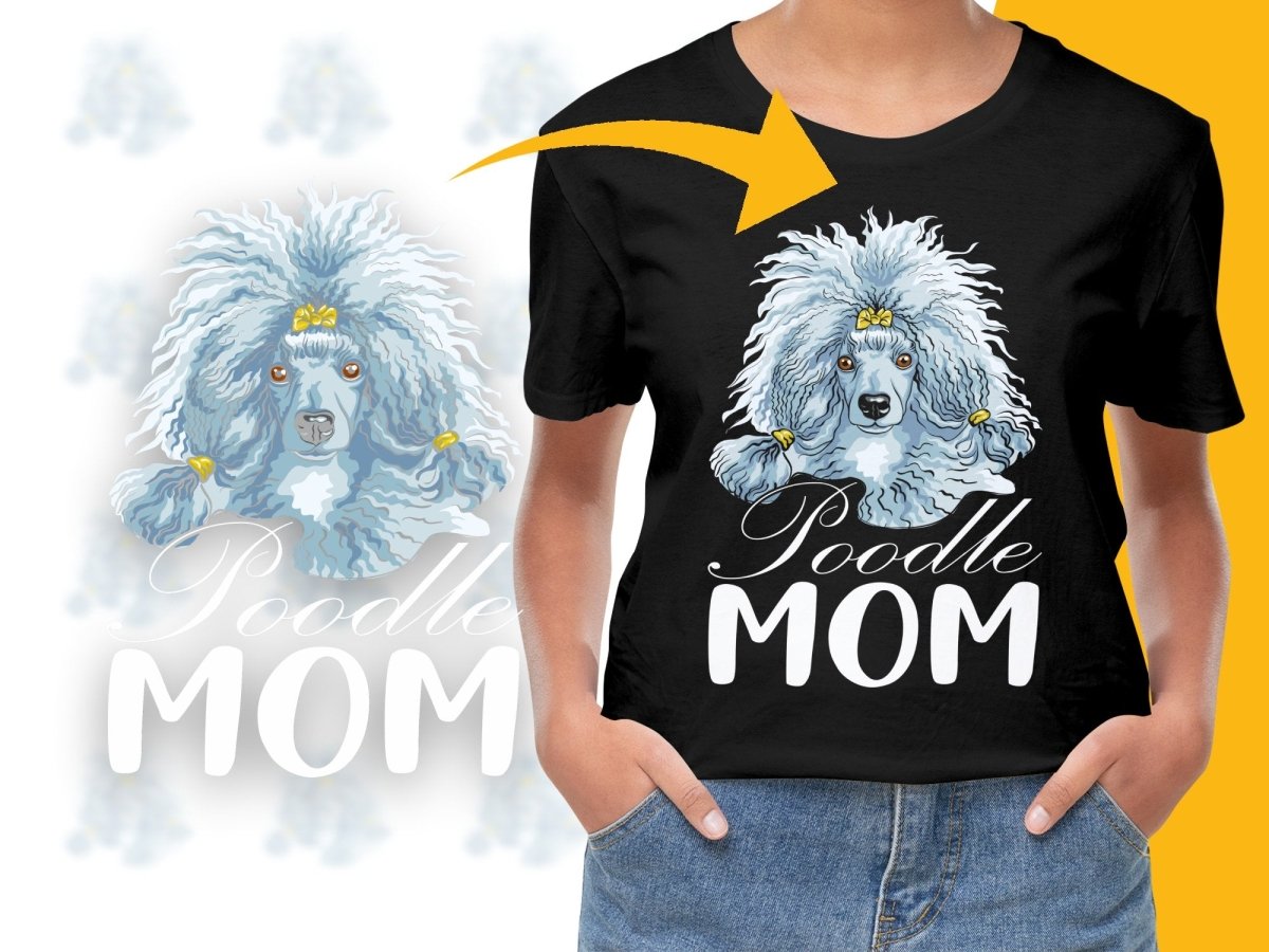 Poodle Mom Graphic Print Casual Unisex PNG File - Teepew