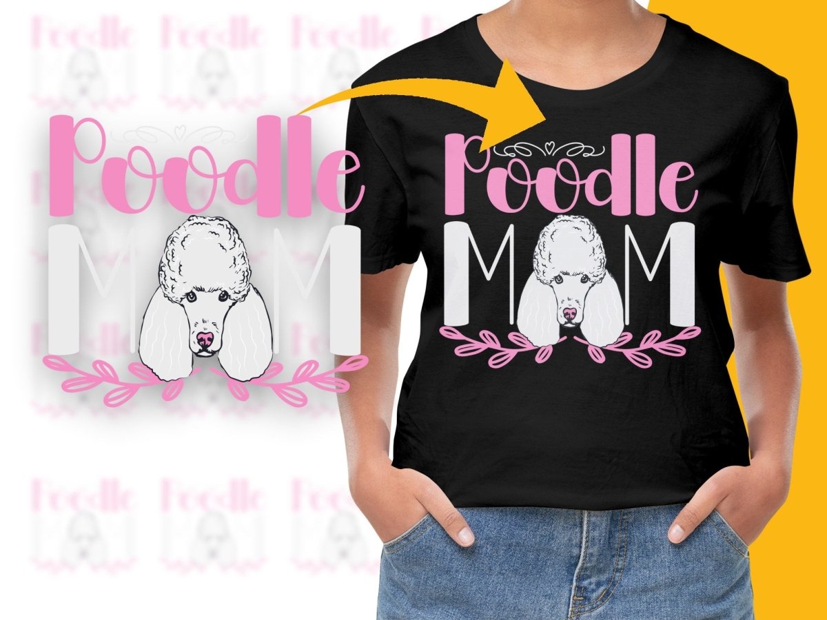 Poodle Mom Graphic Tees Perfect for Dog Lovers PNG File - Teepew