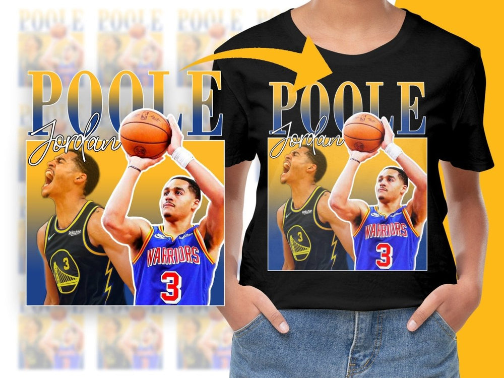 Poole Jordan Golden State Warriors Basketball Star Bootleg PNG File - Teepew