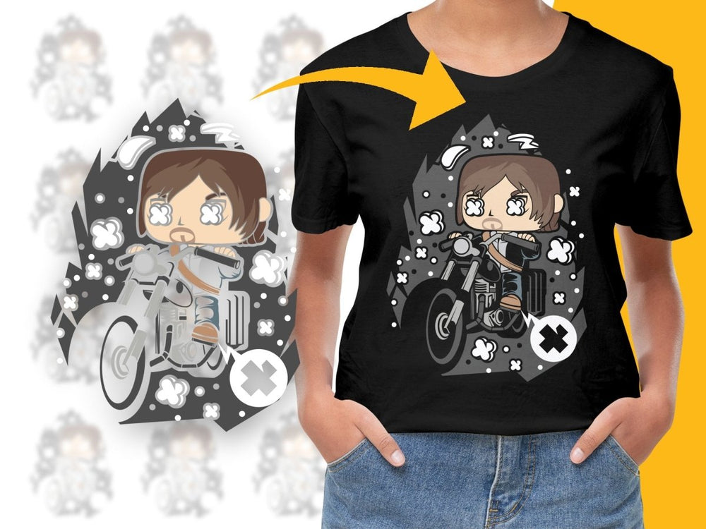 Popculture Adventurous Rider Cartoon Style PNG File - Teepew