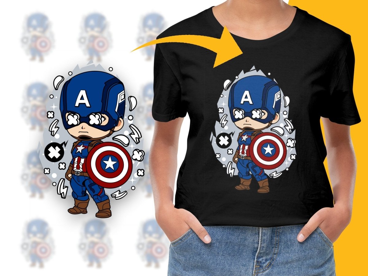 Popculture Captain Hero Chibi Cute and Cool PNG File - Teepew