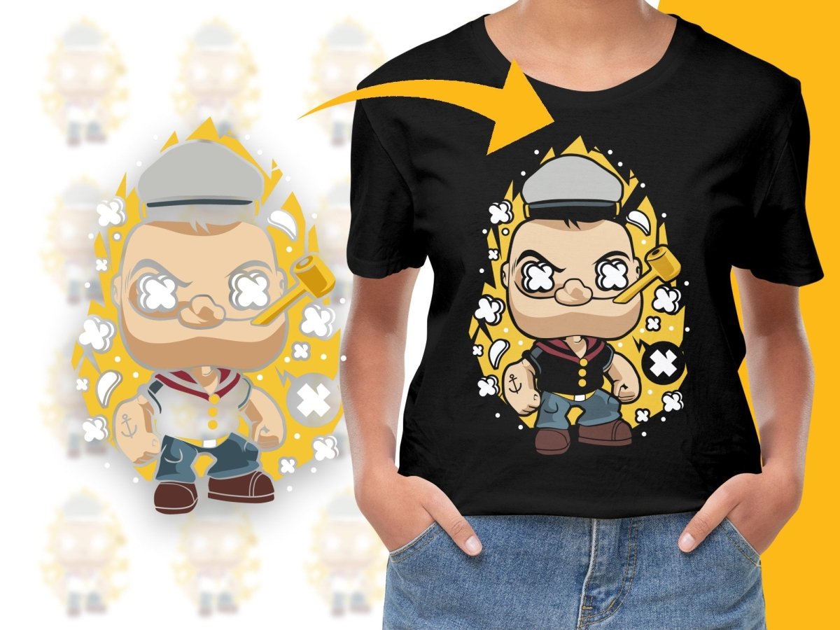 Popculture Cartoon Sailor Pipe PNG File - Teepew