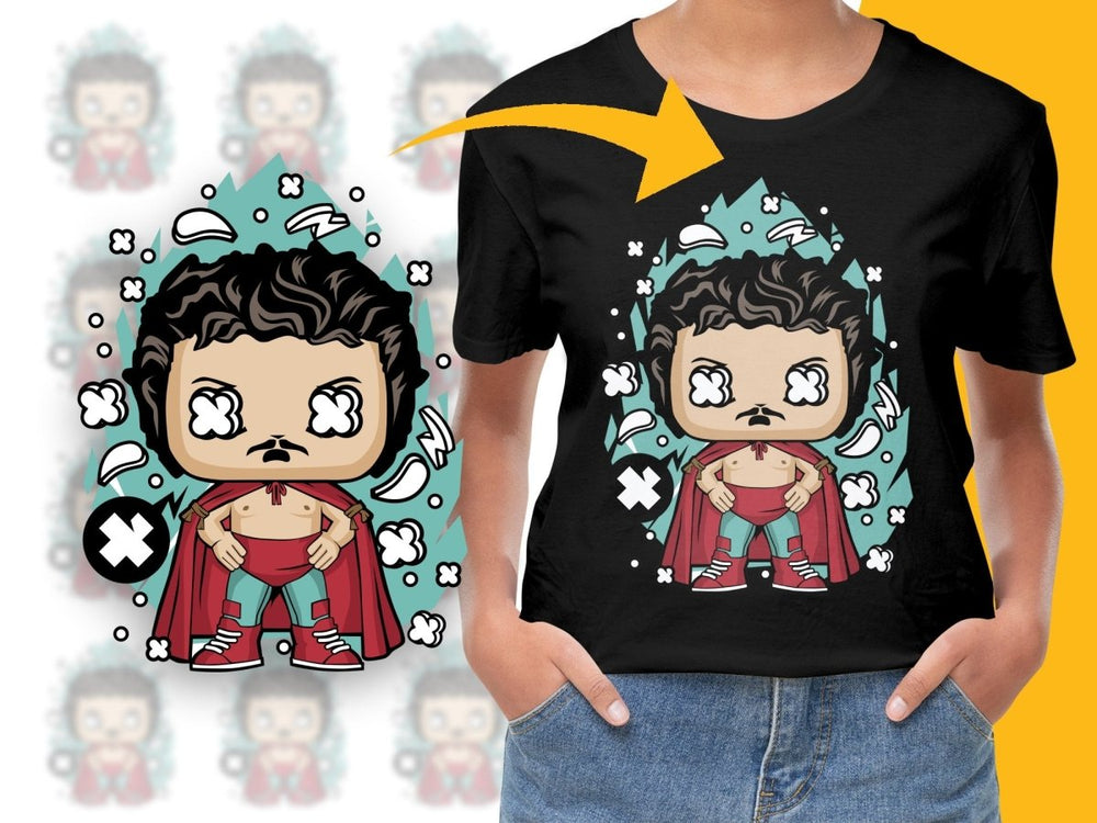 Popculture Cartoon Superhero in Red Cape PNG File - Teepew
