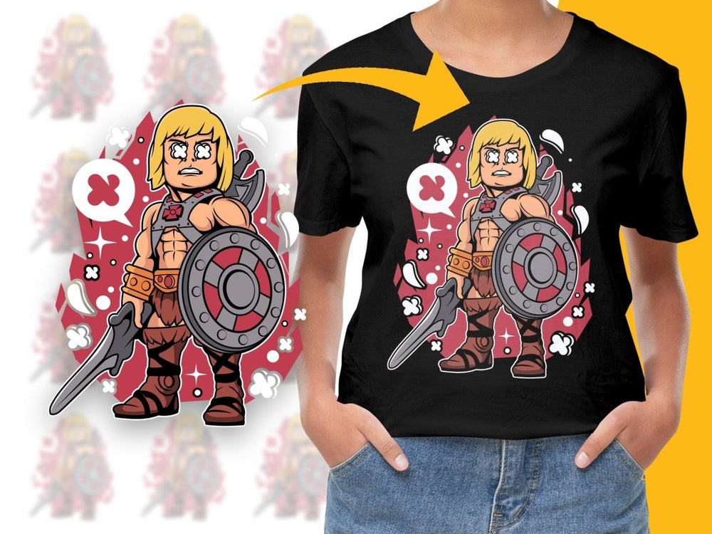 Popculture Cartoon Warrior Sword and Shield PNG File - Teepew