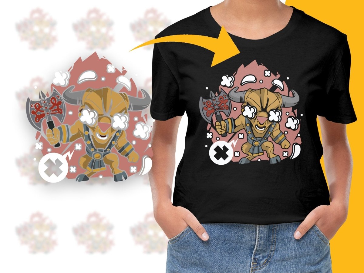 Popculture Fierce Viking Warrior Cartoon PNG File - Teepew