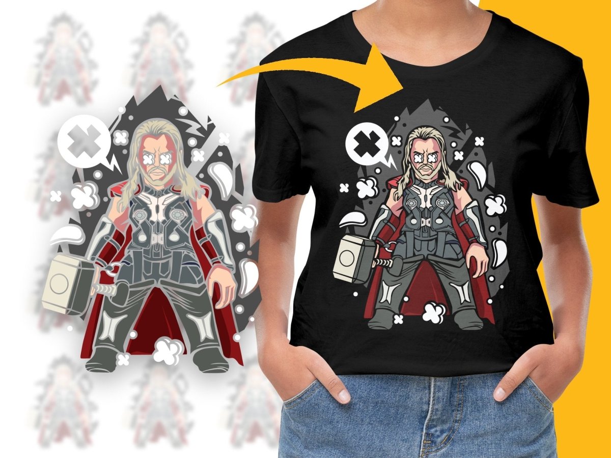 Popculture Heroic Thunder Wielding Norse God Iconic PNG File - Teepew