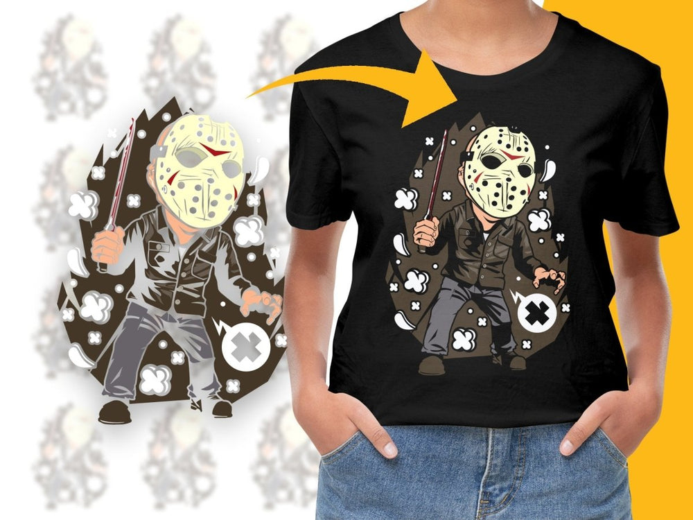 Popculture Iconic Horror Holding Weapon PNG File - Teepew