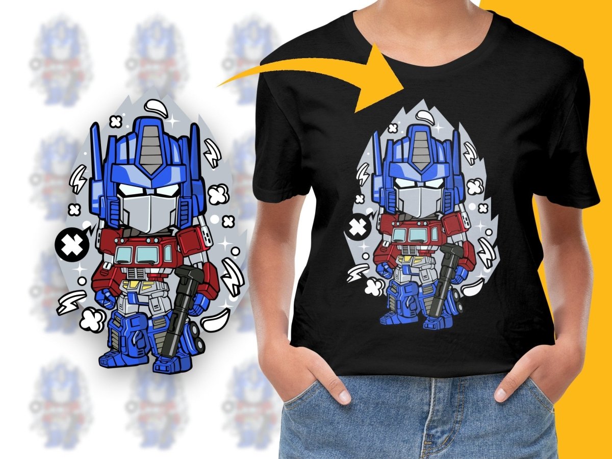Popculture Optimus Prime Cute Cartoon Robot PNG File - Teepew