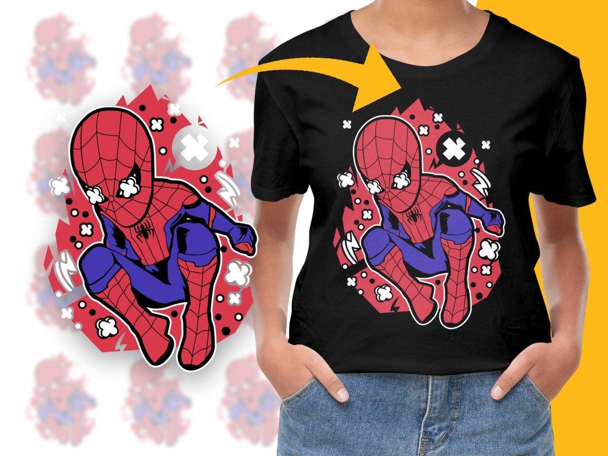 Popculture Spider - Hero Cartoon PNG File - Teepew
