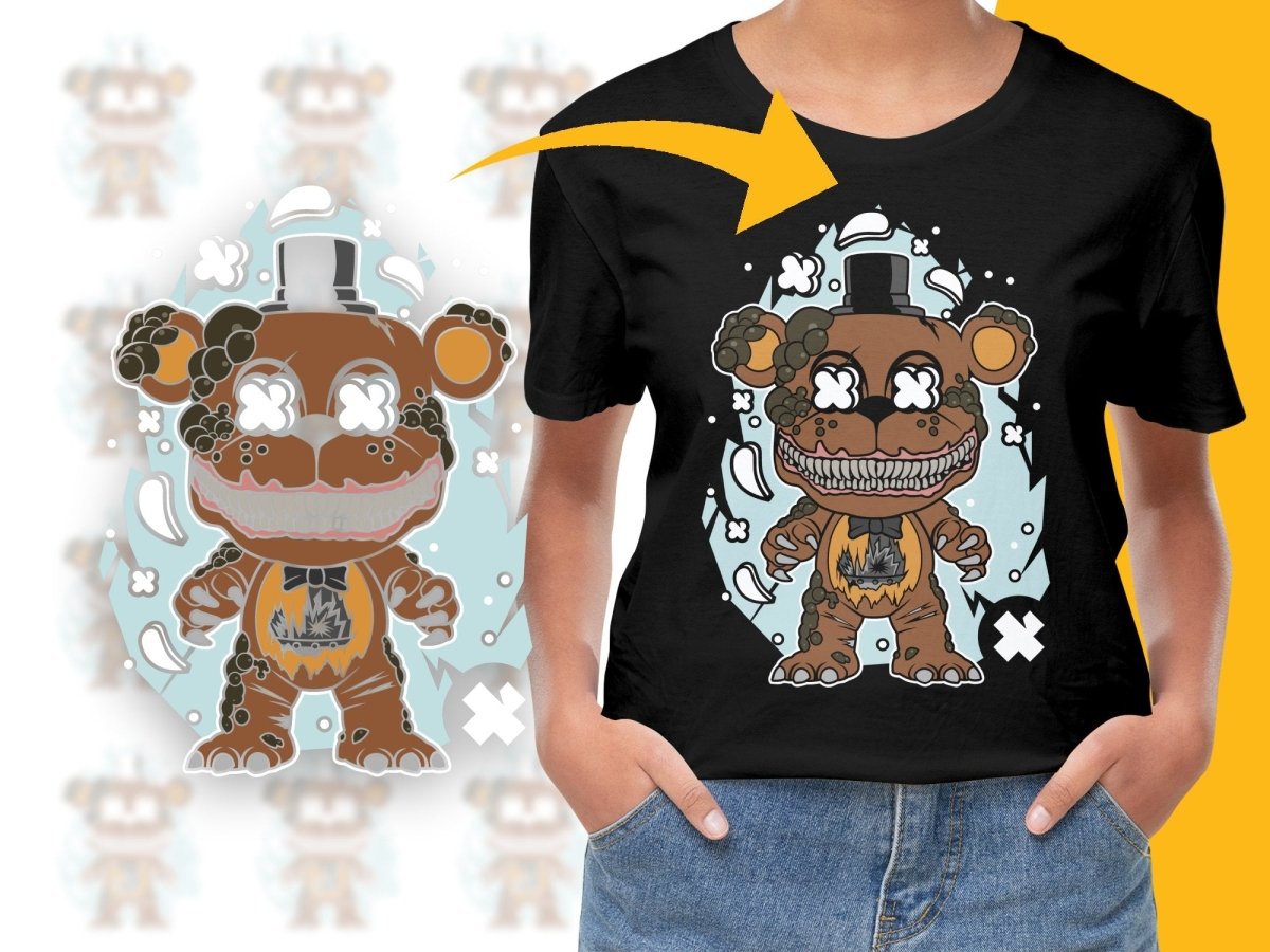 Popculture Spooky Wide - Grin Bear PNG File - Teepew