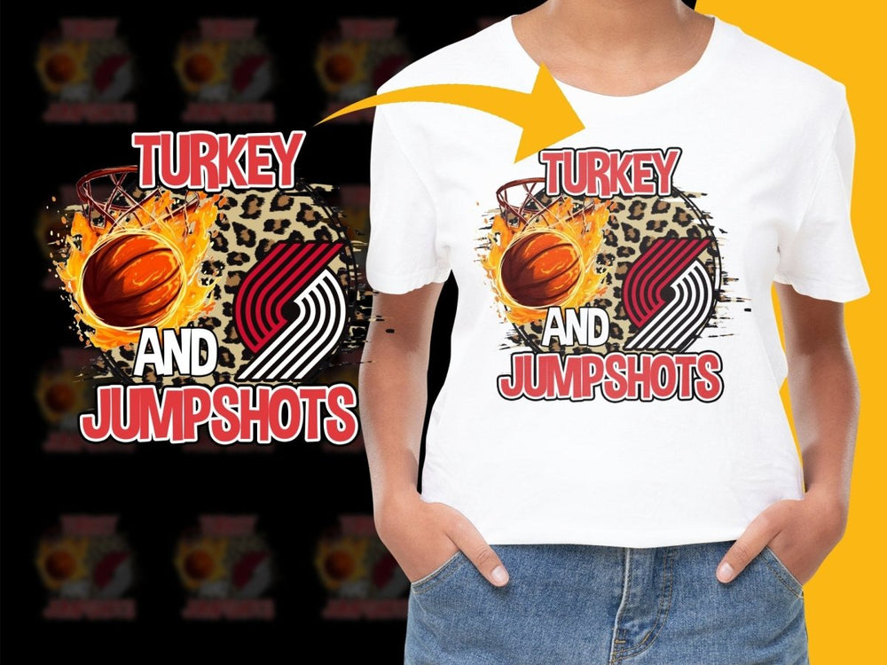 Portland Trail Blazers Turkey and Jump Shots PNG File - Teepew