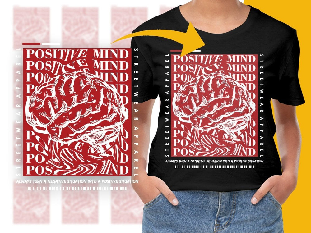 Positive Mind Artistic Brain Illustration PNG File - Teepew