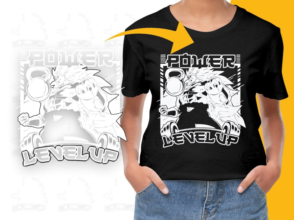 Power Level Up Anime Character PNG File - Teepew