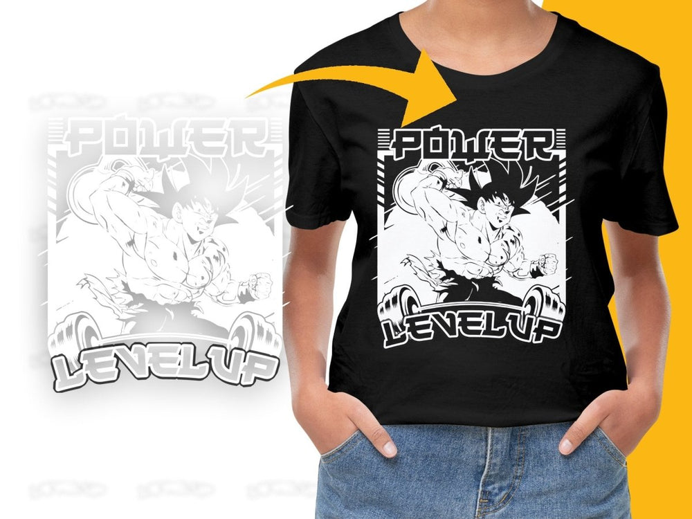 Power Level Up Anime Character PNG File - Teepew