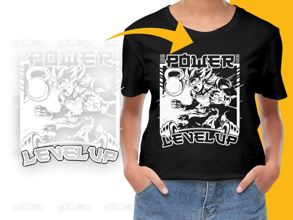 Power Level Up Anime PNG File - Teepew