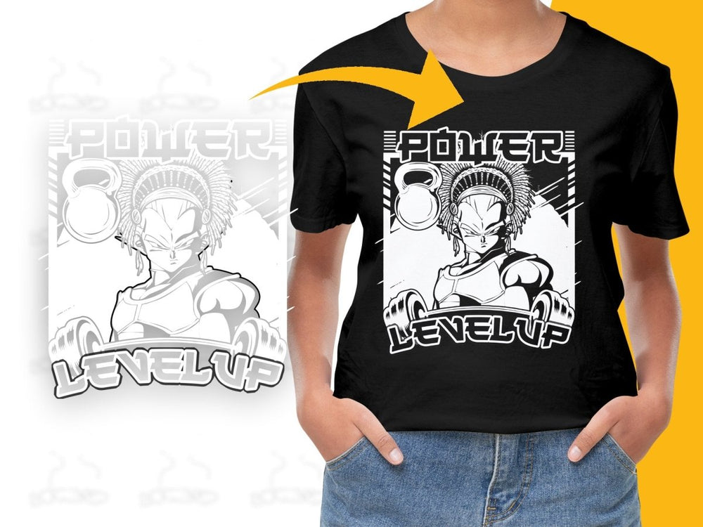 Power Level Up Strong Anime Style PNG File - Teepew