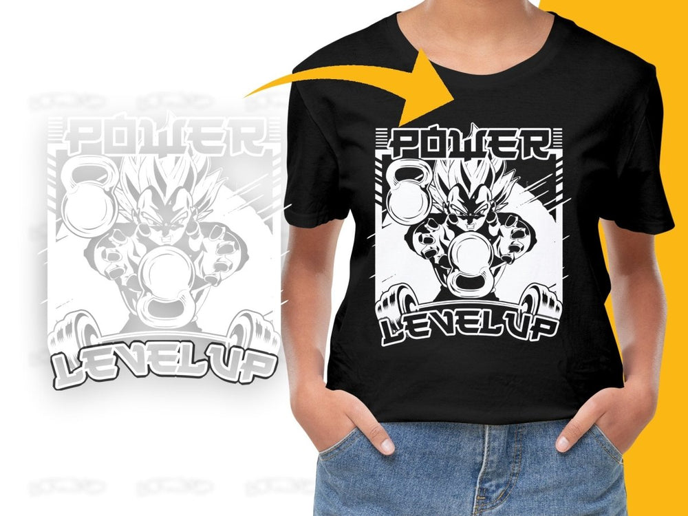 Power Level Up Vegeta Design Graphic PNG File - Teepew