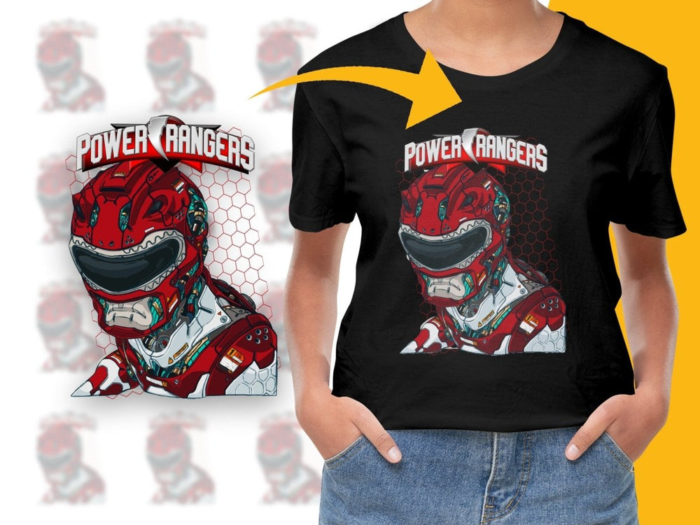 Power Rangers Red Ranger Graphic Tees PNG File - Teepew