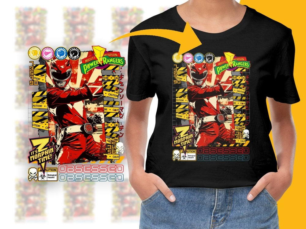 Power Rangers Red Ranger Obsessed Design PNG File - Teepew