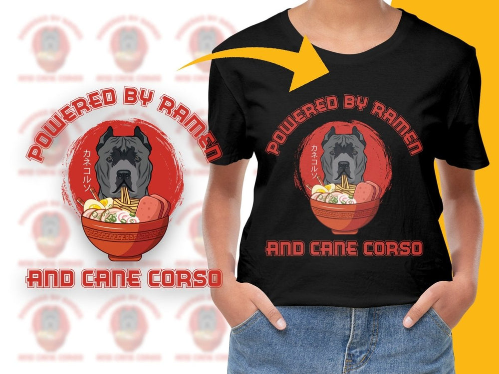 Powered by Ramen and Cane Corso PNG File - Teepew