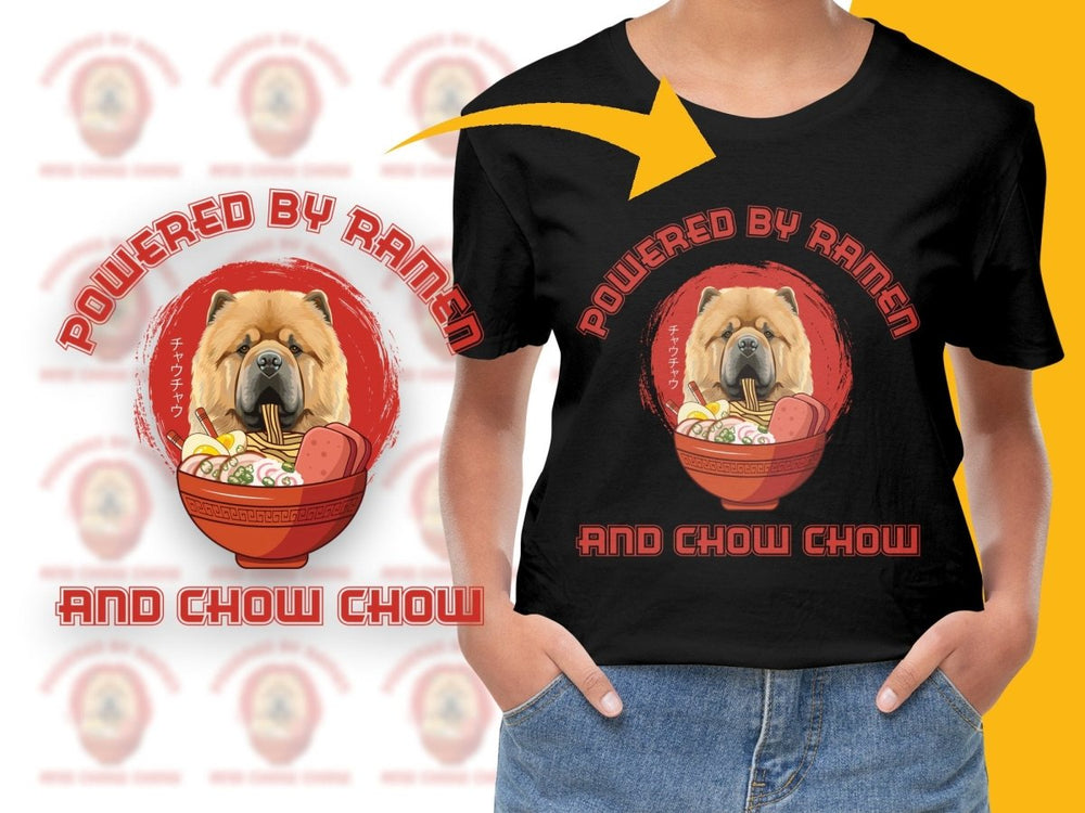 Powered by Ramen and Chow Chow Graphic PNG File - Teepew
