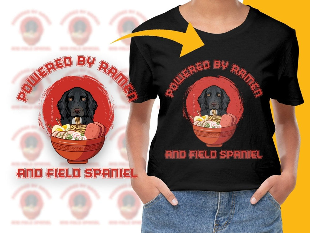 Powered by Ramen and Field Spaniel PNG File - Teepew