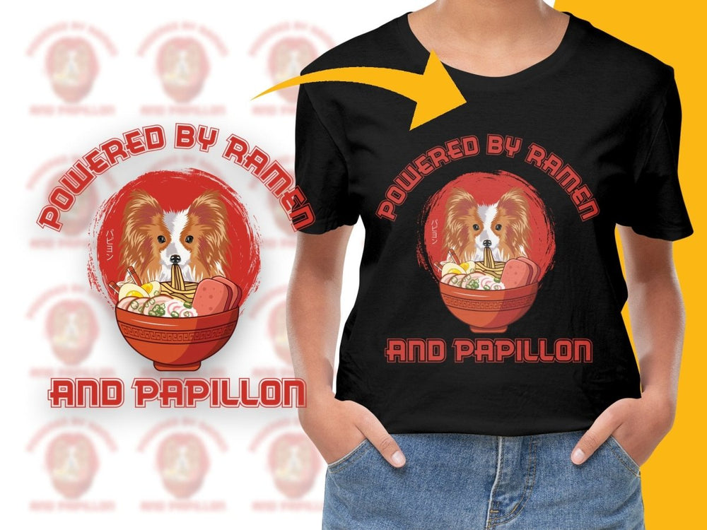 Powered by Ramen and Papillon PNG File - Teepew
