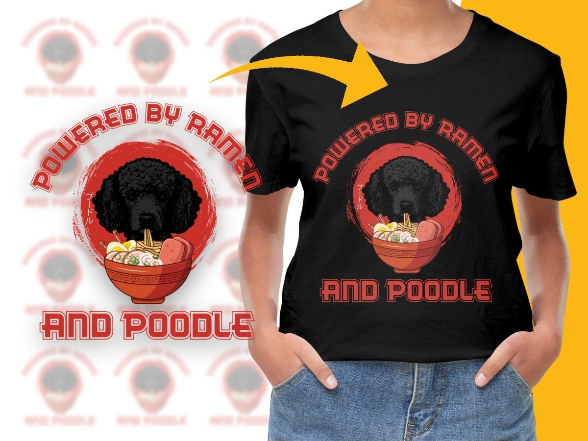 Powered By Ramen and Poodle Graphic PNG File - Teepew
