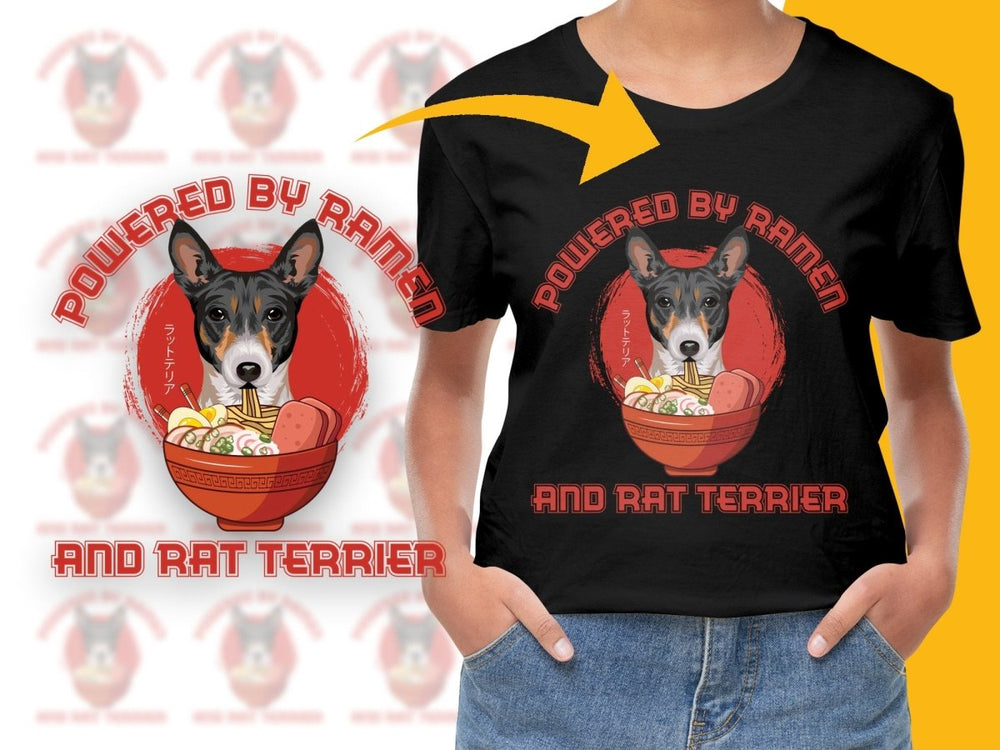 Powered by Ramen and Rat Terrier PNG File - Teepew