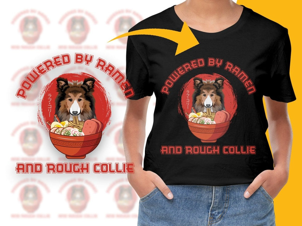 Powered By Ramen And Rough Collie PNG File - Teepew