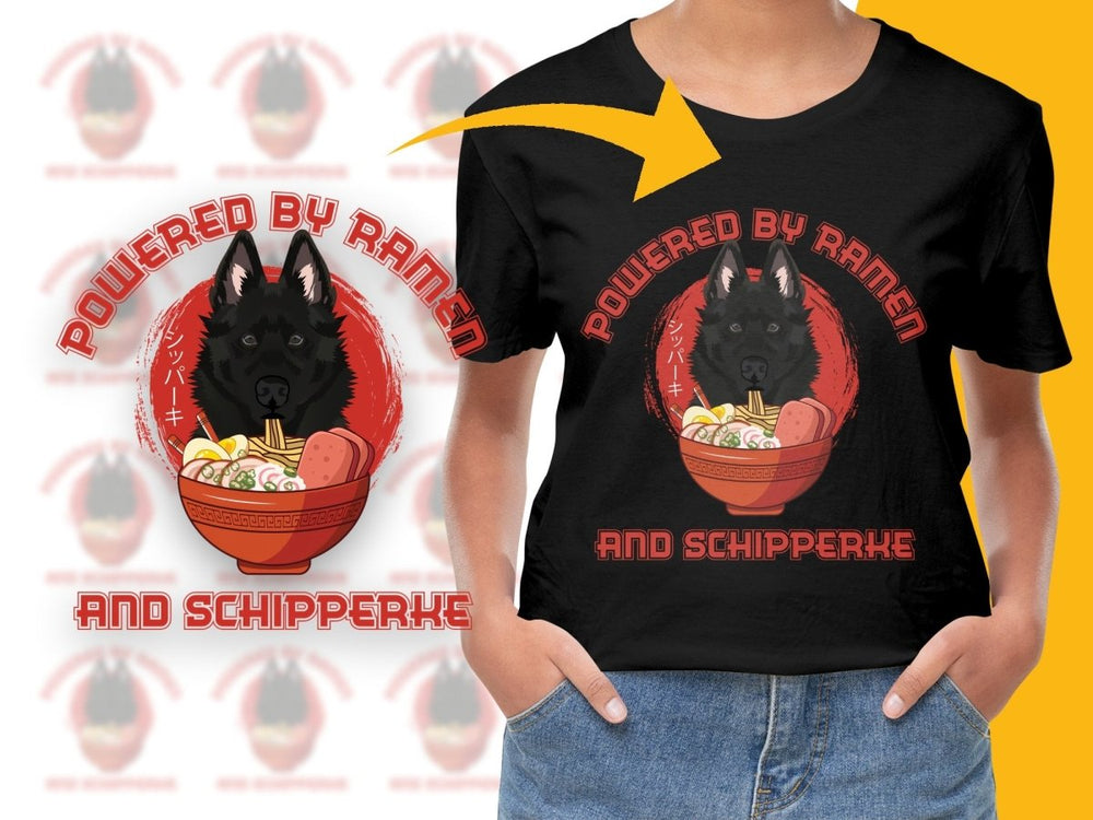 Powered By Ramen And Schipperke PNG File - Teepew