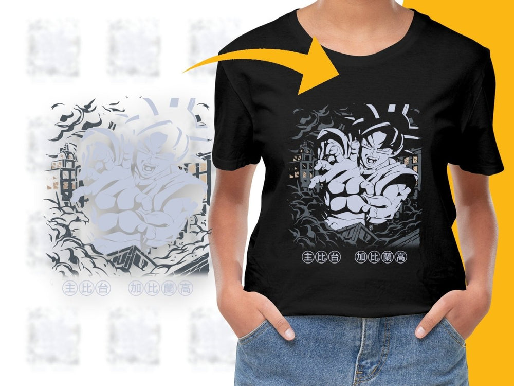 Powerful Anime Cityscape Character Art PNG File - Teepew