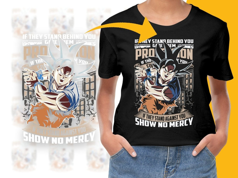 Powerful Anime Goku Show No Mercy Graphic PNG File - Teepew