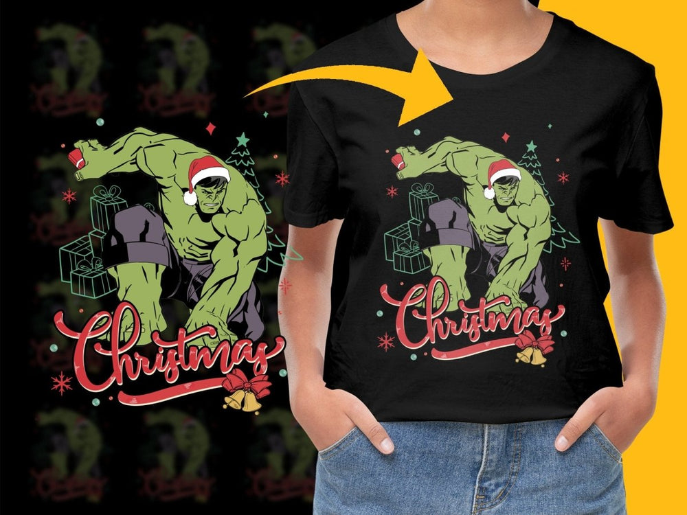 Powerful Green Hero Christmas PNG File - Teepew