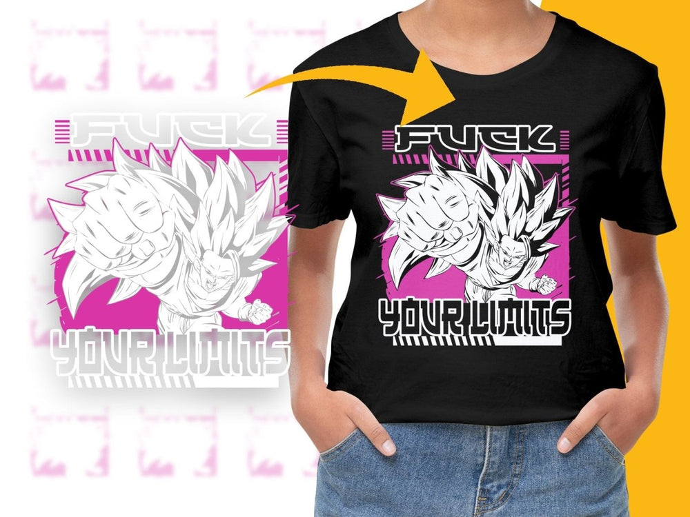 Powerful Saiyan Punch F Fight Your Limits PNG File - Teepew