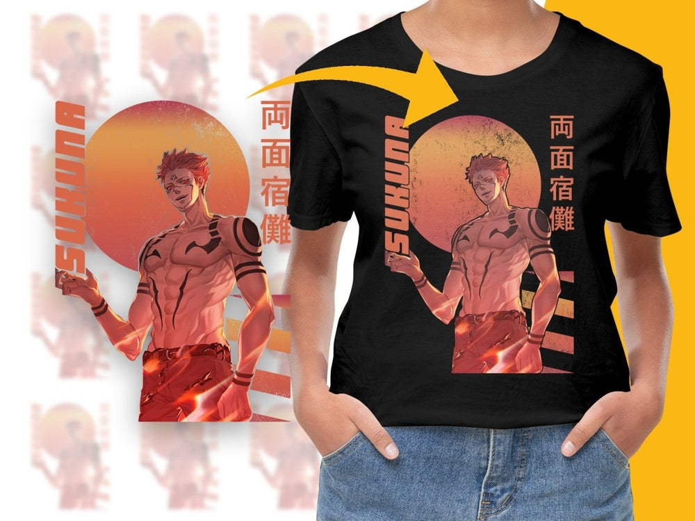Powerful Sukuna Anime Character PNG Digital - Teepew