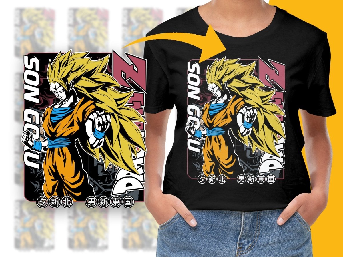 Powerful Super Saiyan Son Goku Dragon Ball Z PNG File - Teepew