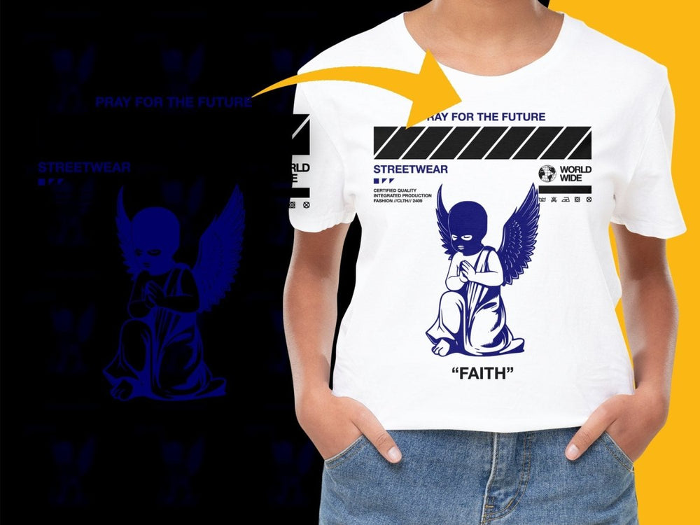 Pray For The Future Angel Design Faith PNG File - Teepew
