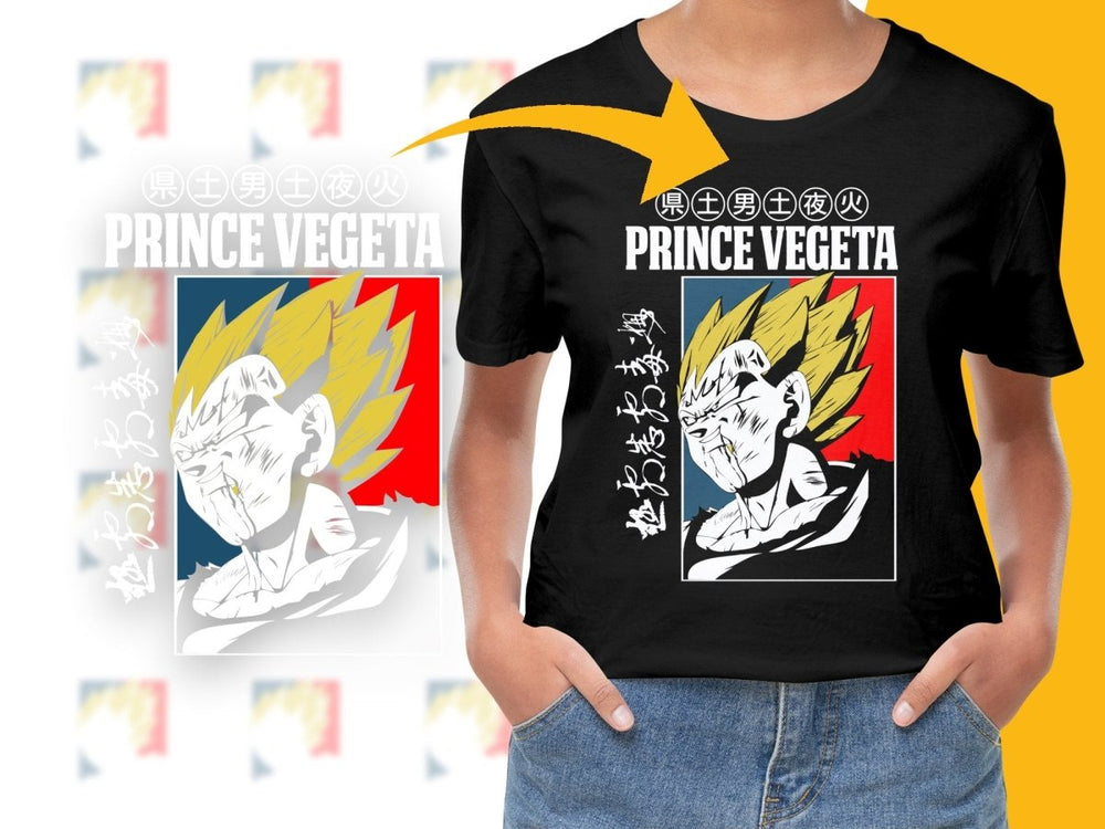 Prince Vegeta Graphic Japanese Style PNG File - Teepew