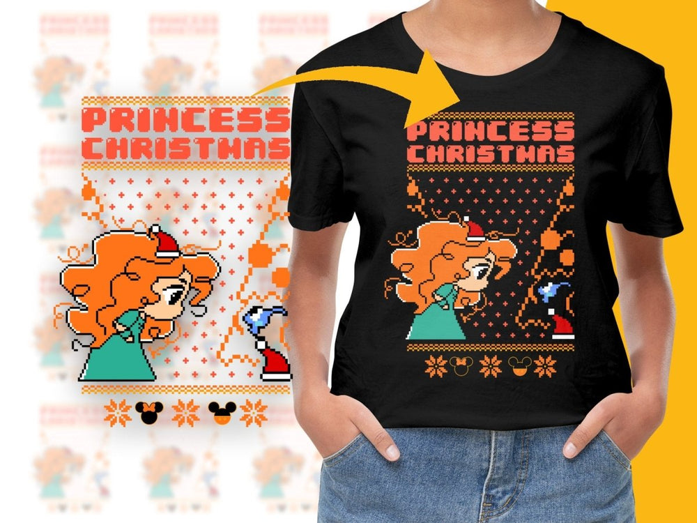 Princess Christmas PNG File with Merida Holiday Style - Teepew