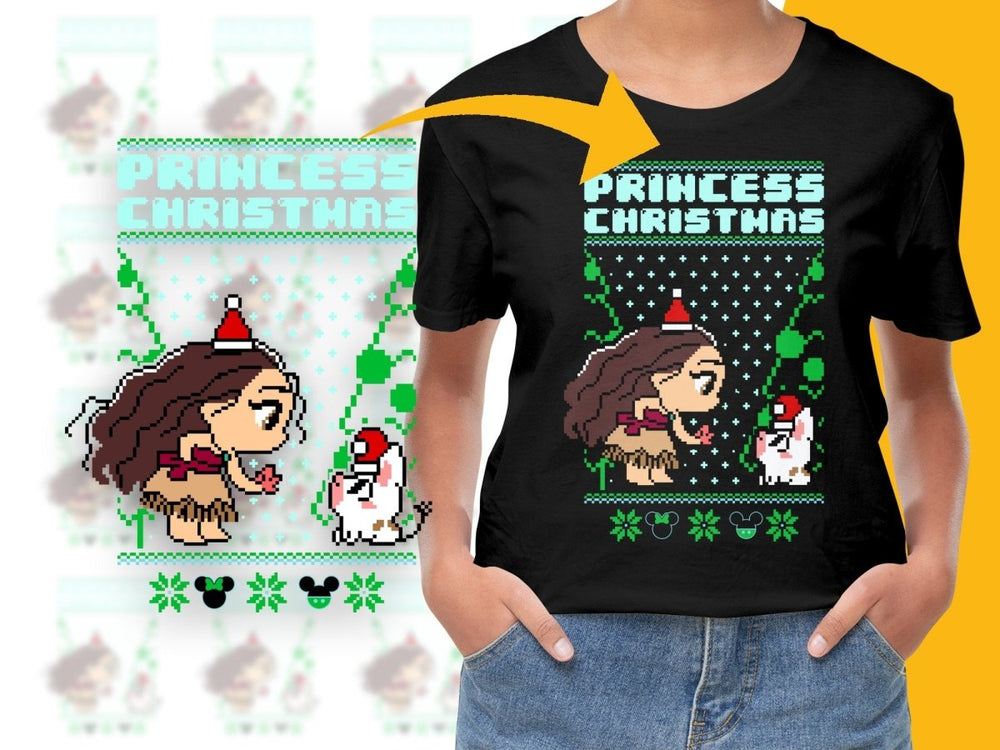 Princess Moana Christmas Themed Festive PNG File - Teepew