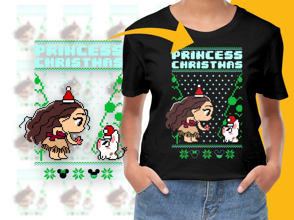 Princess Moana Christmas Themed Festive PNG File - Teepew