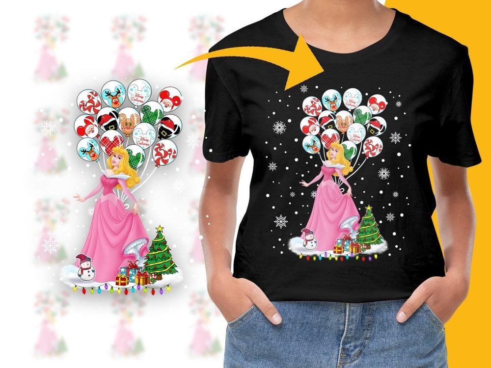 Princess with Christmas Balloons Festive Holiday PNG File - Teepew