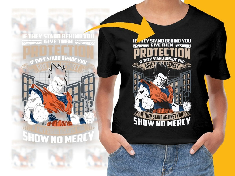 Protection and Respect Goku Graphic PNG File - Teepew