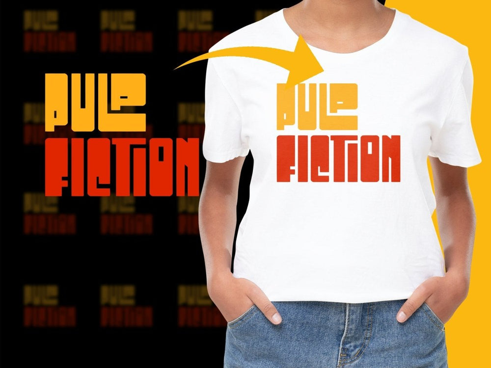 Pulp Fiction Retro Logo Design Graphic PNG File - Teepew
