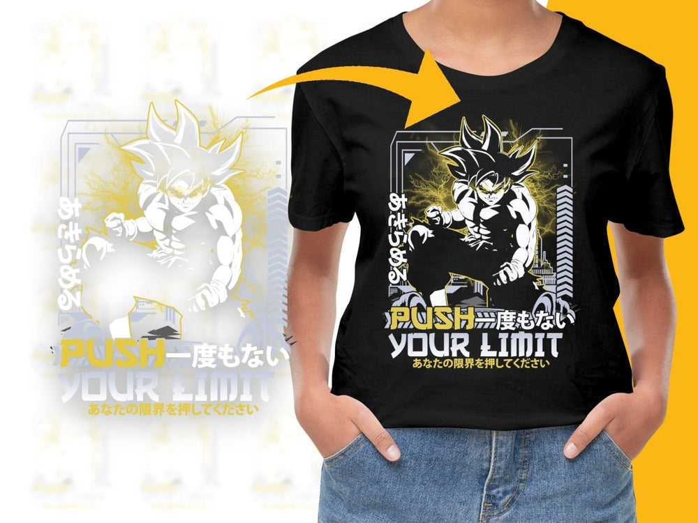 Push Beyond Your Limit Goku Design PNG File - Teepew