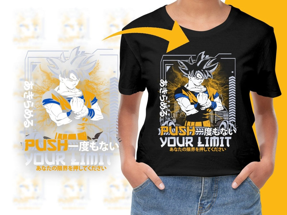 Push Your Limit Anime Character Goku PNG File - Teepew