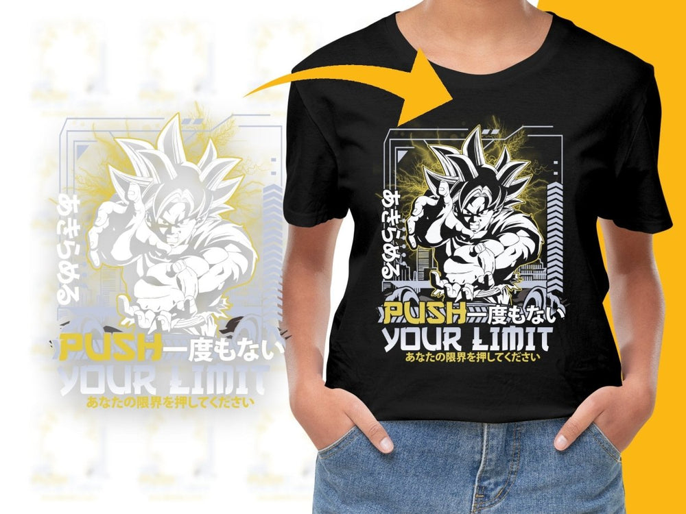 Push Your Limit Goku Anime Graphics PNG File - Teepew