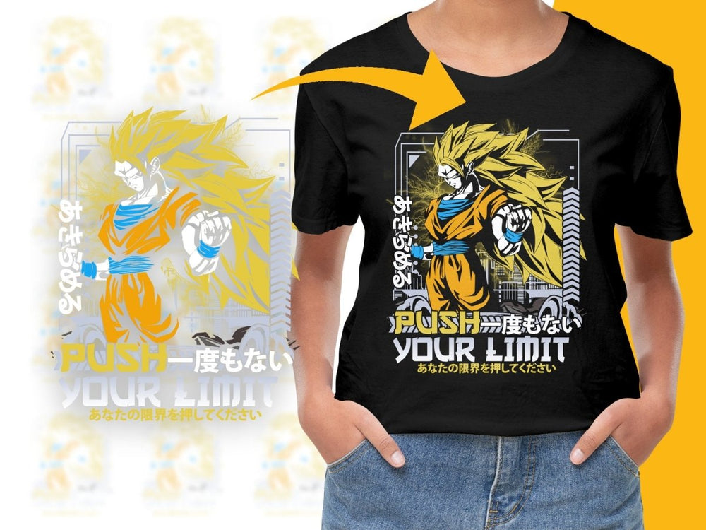 Push Your Limit Super Saiyan Anime Goku PNG File - Teepew